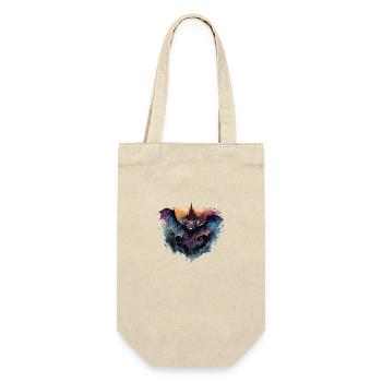 Fledermaus Schloss - Geschenkbeutel für Flaschen - Natur - Vorne