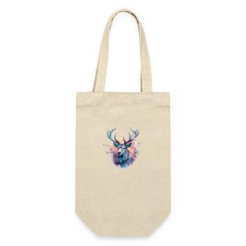Aquarelle colorée de cerf - Sac à bouteille - nature - Devant