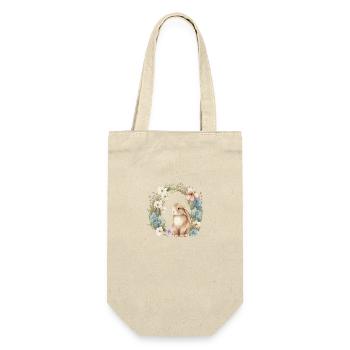 Rabbit flower wreath - Gift Bag for Bottles - nature - Front