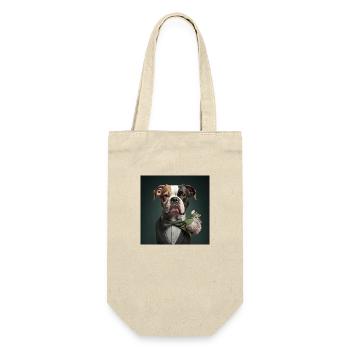 I'm not single, I have a dog - Geschenkbeutel für Flaschen - Natur - Vorne