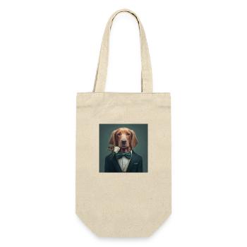 I'm not single, I have a dog - Geschenkbeutel für Flaschen - Natur - Vorne