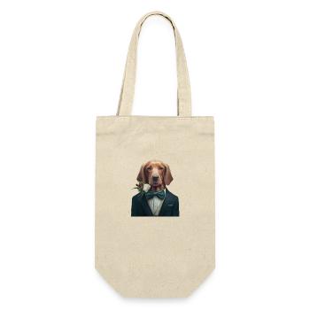 I'm not single, I have a dog - Geschenkbeutel für Flaschen - Natur - Vorne