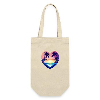 Summer vacation Palm Island Sun Palm Beach - Gift Bag for Bottles - nature - Front