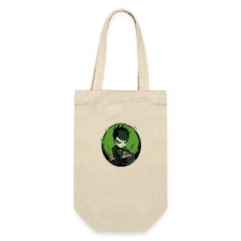 Drummer Boy green Drums Schlagzeug - Geschenkbeutel für Flaschen - Natur - Vorne