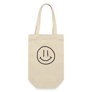 SMILE - Gift Bag for Bottles - nature - Front