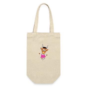 TANZEN - TÄNZERIN - BALLETT - BALLERINA - STIER - Geschenkbeutel für Flaschen - Natur - Vorne