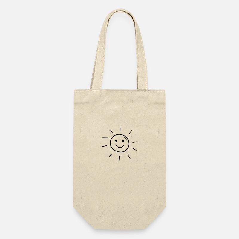Sonne - Geschenkbeutel für Flaschen - Natur
