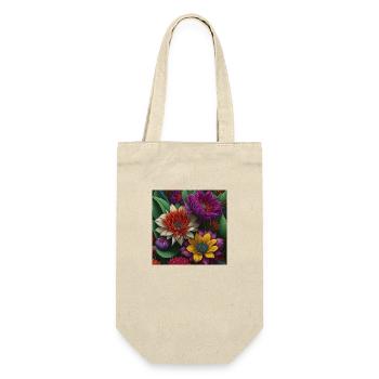 multiple flower patern exotic - Gift Bag for Bottles - nature - Front