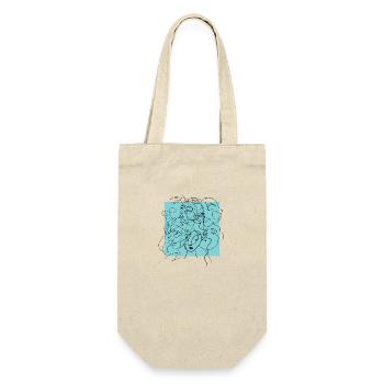 Face line blue - Gift Bag for Bottles - nature - Front