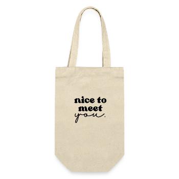 nice to meet you - Gift Bag for Bottles - nature - Front
