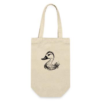 Cute Tattoo Style Duck - Gift Bag for Bottles - nature - Front
