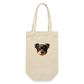 Dogs Rottweiler Dog Puppy Rottweiler Puppy - Gift Bag for Bottles - nature - Front