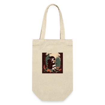 Goth Girl in the Woods - Geschenkbeutel für Flaschen - Natur - Vorne