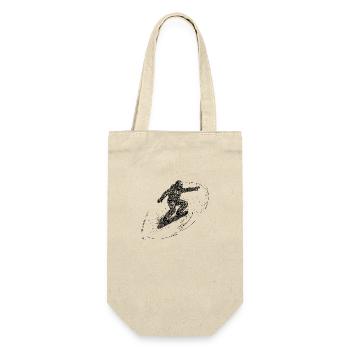 Richtung Tal Snowboarding Krasser Snowboard Style - Geschenkbeutel für Flaschen - Natur - Vorne