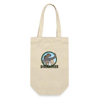 Dinos - Geschenkbeutel für Flaschen - Natur - Vorne