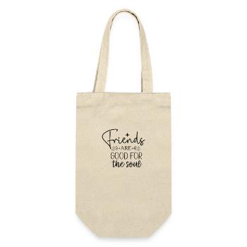 FRIENDS ARE GOOD FOR THE SOUL - Gift Bag for Bottles - nature - Front