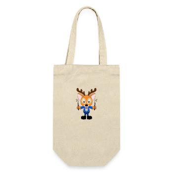 REH - ZAUBERER - ZAUBERN - TIER - KIND - BABY - Geschenkbeutel für Flaschen - Natur - Vorne