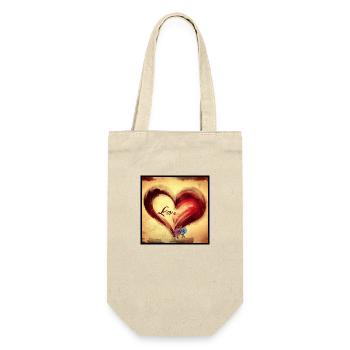 Montrer le doux amour avec un cœur est de l’amour! - Sac à bouteille - nature - Devant