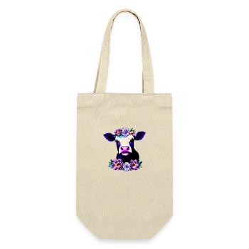Cow flowers flower wreath willow - Gift Bag for Bottles - nature - Front