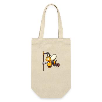 Cartoon Bee Guard - Geschenkbeutel für Flaschen - Natur - Vorne