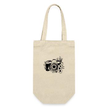 Fotograf Fotografieren Fotografie Kamera - Geschenkbeutel für Flaschen - Natur - Vorne