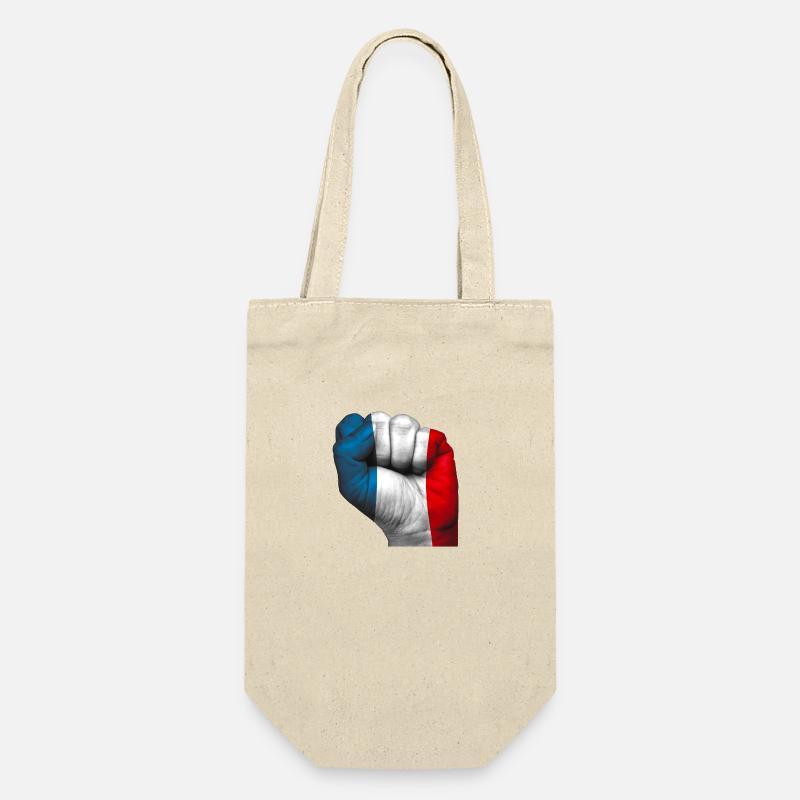 Drapeau français peint sur un poing fermé. - Sac à bouteille - nature