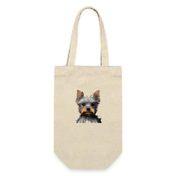 Dog Owner Yorkshire Terrier Puppy Dog - Gift Bag for Bottles - nature - Front