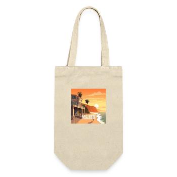 Malibu bei Sonnenuntergang - Geschenkbeutel für Flaschen - Natur - Vorne