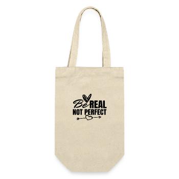 Be Real not Perfect - Gift Bag for Bottles - nature - Front