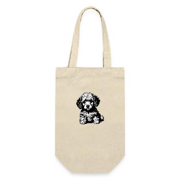 Puppy Poodle Dog Owner Dog Love Poodle Puppy - Gift Bag for Bottles - nature - Front