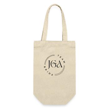 JGA Team Bride | Junggesellinnenabschied - Geschenkbeutel für Flaschen - Natur - Vorne