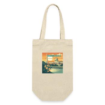 Washington D.C. bei Sonnenuntergang - Geschenkbeutel für Flaschen - Natur - Vorne