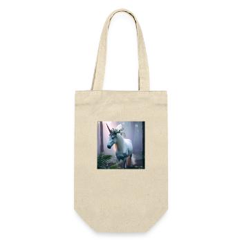 Einhorn - Geschenkbeutel für Flaschen - Natur - Vorne