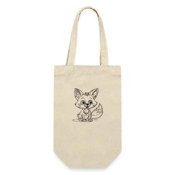 Cute Little Kids Fox Portrait - Gift Bag for Bottles - nature - Front