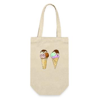 Eis - Geschenkbeutel für Flaschen - Natur - Vorne