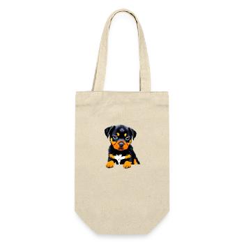 Rottweiler Dog Puppy Dog Rottweiler Puppy Dogs - Gift Bag for Bottles - nature - Front