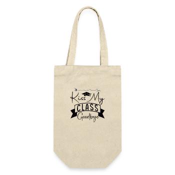 Kiss my Class Goodbye - Gift Bag for Bottles - nature - Front