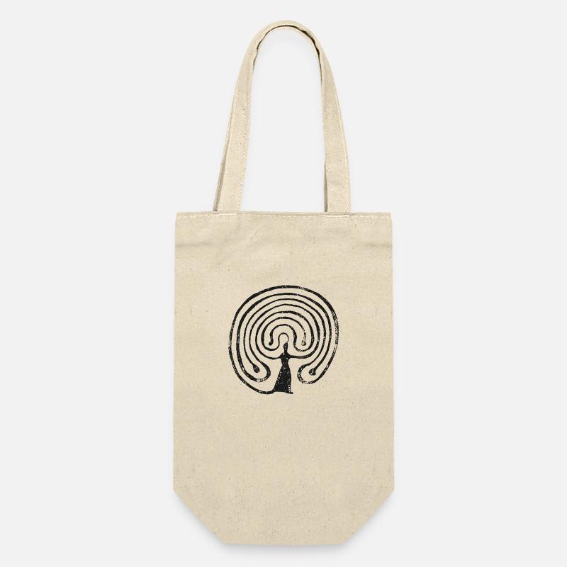 Labyrinth - Geschenkbeutel für Flaschen - Natur