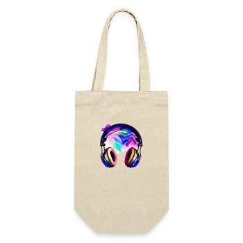 Casque Chanteur Écouter de la musique Chanter Musiciens Chanter - Sac à bouteille - nature - Devant
