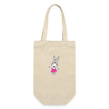 TANZEN - BALLETT - BALLERINA - ESEL - TIER - Geschenkbeutel für Flaschen - Natur - Vorne