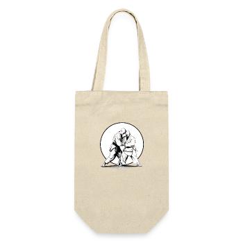 Aikido martial arts sports fighter in sunset - Gift Bag for Bottles - nature - Front