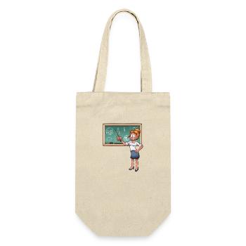 Enseignante de dessin animé - Sac à bouteille - nature - Devant