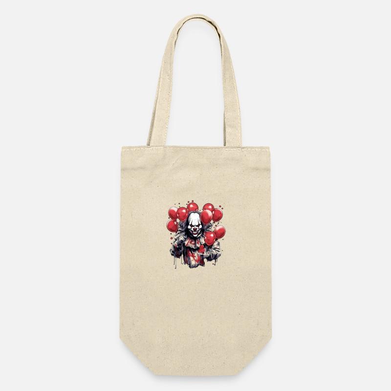 Teuflischer Clown - ein furchteinflößendes Design - Geschenkbeutel für Flaschen - Natur