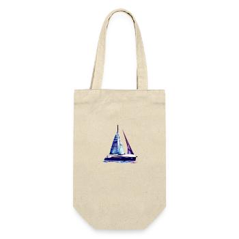 Sailing Sailboat Sailing Ship Sailing Sailing Sailor - Gift Bag for Bottles - nature - Front