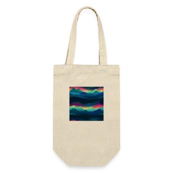 Enchanting Aurora: Polarlichter-Kollektion - Geschenkbeutel für Flaschen - Natur - Vorne
