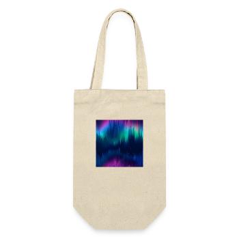 Celestial Aurora: Polarlichter-Kollektion - Geschenkbeutel für Flaschen - Natur - Vorne
