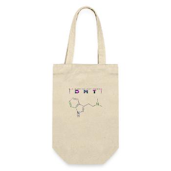 DMT-Molekül - Geschenkbeutel für Flaschen - Natur - Vorne
