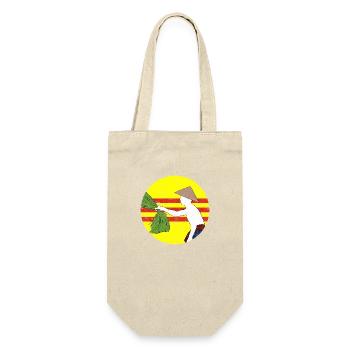 Vietnam Viet Bauern Reisfeld Flagge I Geschenk - Geschenkbeutel für Flaschen - Natur - Vorne