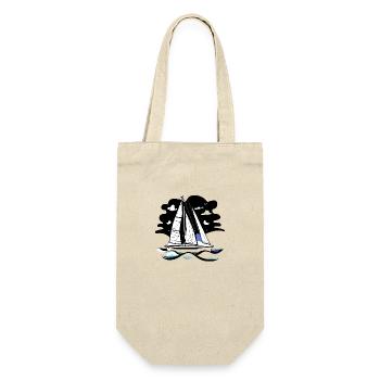 Sailing Ship Sailing Sailing Sailing Sailing Sailboat - Gift Bag for Bottles - nature - Front