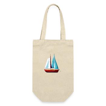 Sailing Ship Sailing Sailing Sailing Sailing Sailboat - Gift Bag for Bottles - nature - Front
